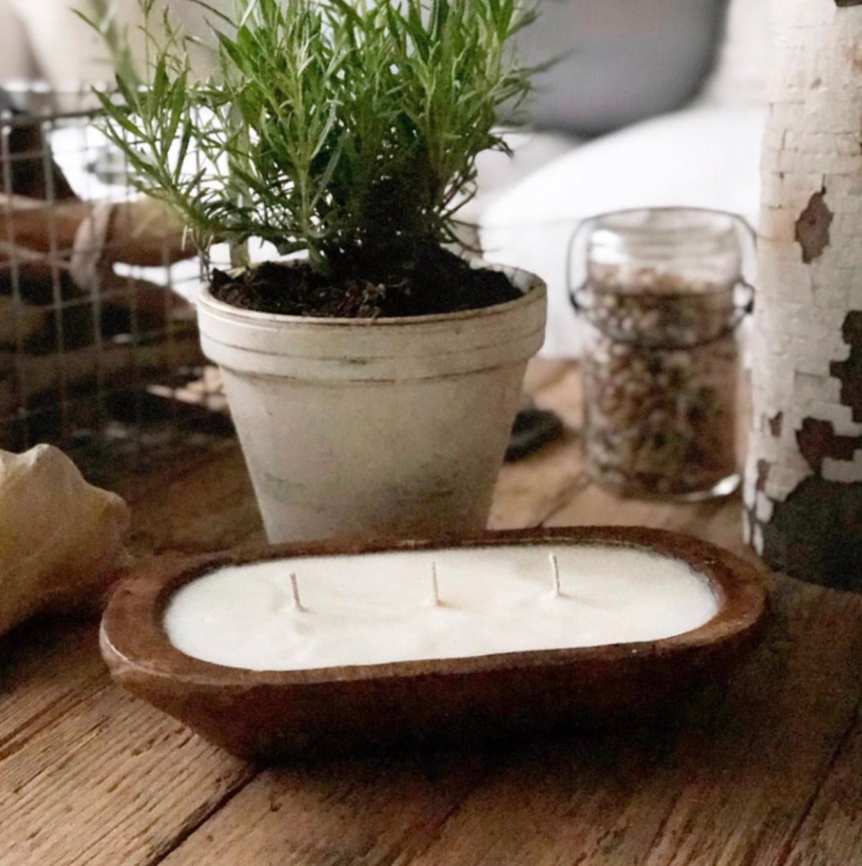 Scented candle - Rustic style