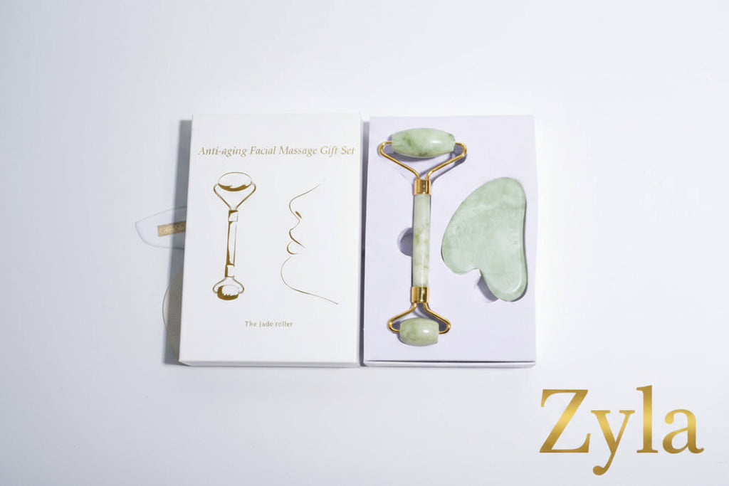 ZYLA Sculpting Duo Jade Roller + Rose Quartz Gua Sha