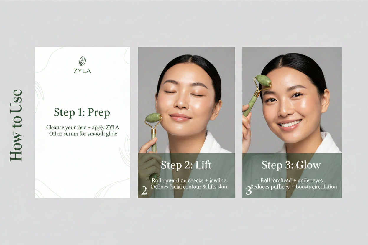 ZYLA Sculpting Duo Jade Roller + Rose Quartz Gua Sha